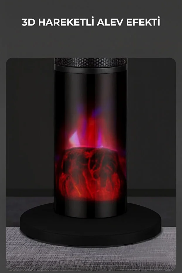 ROBO Şömineli Seramik Kule Tipi Dikey Hızlı Isıtıcı Uzaktan kumandalı ROBO Şömineli Seramik Kule Tipi Dikey Hızlı Isıtıcı Uzaktan kumandalı